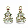 Alloy Colorful Rhinestone Pendants PALLOY-Q441-032-RS-2