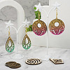  DIY Hollow Earring Making Kit DIY-TA0005-55-15