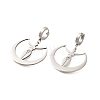 304 Stainless Steel Mythology Moon Goddess Amulet Hoop Earrings for Women EJEW-S239-02P-3