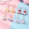 Bowknot Glass Dangle Earrings EJEW-JE06856-1