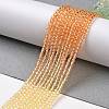 Transparent Gradient Color Glass Beads Strands GLAA-G101-2mm-08-3