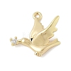 Brass Micro Pave Cubic Zirconia Pendants KK-M326-11G-1