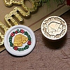 Christmas Series Wax Seal Brass Stamp Head LS-AJEW-M037-01G-22-1