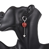 Valentine's Day Heart 304 Stainless Steel Hoop Earrings EJEW-TA00799-02-3