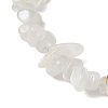Natural White Moonstone Stretch Bracelets BJEW-JB11147-04-4