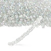 Transparent Rainbow Colours Round Glass Seed Beads X-SEED-A007-4mm-161-3
