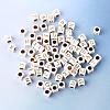 156Pcs 26 Style White Plating Acrylic Letters Beads SACR-YW0001-02-6