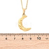 Texture Moon 304 Stainless Steel Pendant Necklaces NJEW-H059-13G-5