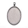 Alloy Pendant Cabochon Settings PALLOY-A15657-N-NF-1