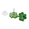 Saint Patrick's Day Theme Acrylic & 304 Stainless Steel Stud Earring for Women Men EJEW-H112-01A-2