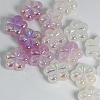 Luminous UV Plating Rainbow Iridescent Acrylic Beads LUMI-PW0002-09-3
