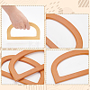 WADORN 4Pcs 2 Colors Wooden D-Shaped Bag Handles FIND-WR0008-21-3