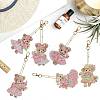 6Pcs Bear DIY Diamond Painting Keychain Kit PW-WG61106-01-4