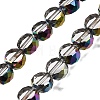 Electroplated Transparent Glass Beads Strands GL-CBA98F0-06B-03-1