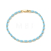 Synthetic Turquoise Tennis Bracelets KK-CBA964F-01G-02-4