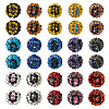 Mega Pet 60Pcs 15 Colors Polymer Clay Rhinestone Beads RB-MP0001-01-1