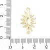 Brass Clear Cubic Zirconia Connector Charms KK-Z094-06G-04-3