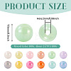100G 357Pcs Opaque Acrylic Beads OACR-TA0004-15-4