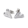 Non-Tarnish 304 Stainless Steel Heart Stud Earrings for Women X-EJEW-F300-09P-2