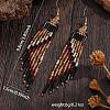 Bohemian Handmade Glass Seed Beads Dangle Earrings LH2376-4