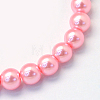 Baking Painted Pearlized Glass Pearl Round Bead Strands HY-Q003-14mm-53-2
