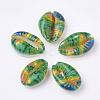 Printed Cowrie Shell Beads X-SHEL-S274-27A-2