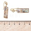 Brass Micro Pave Clear Cubic Zirconia Dangle Earrings EJEW-JE06949-3