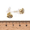 Brass Micro Pave Cubic Zirconia Stud Earrings CU-CBA2AB4-01G-5