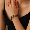 Adjustable Zinc Alloy Rhinestone Cuff Bangles for Women FS-WG009BE-01-2