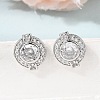 Brass Micro Pave Cubic Zirconia Stud Earrings EJEW-G471-05P-3