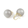 Brass with Plastic Imitation Pearl Round Hoop Earrings EJEW-Q391-04G-02-3