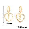 Brass Heart Hoop Earrings BR9605-9-1