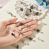 30Pcs 3 Styles Flower Tibetan Style Alloy European Beads FIND-TA0010-83-6