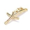 Mother's Day Brass Micro Pave Cubic Zirconia Links LS-KK-T084-03A-G-2