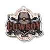 Wsetern Cowboy Theme Printed Acrylic Pendants OACR-H043-01F-1