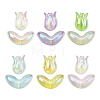 48Pcs 2 Styles UV Plating Transparent Acrylic Beads SACR-FS0001-36-1