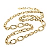 Brass Oval Link Chain Necklaces NJEW-L013-03G-4