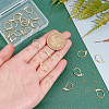20Pcs 2 Style Brass Leverback Earring Findings with Loop DIY-BBC0001-02G-3