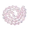 Electroplate Transparent Glass Beads Strands EGLA-N055-04A-03-2