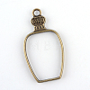 Rack Plating Alloy Bottle Open Back Bezel Pendants PALLOY-S047-31F-FF-2