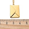 304 Stainless Steel Envolope Pendant Necklaces for Women NJEW-U037-01C-G-5