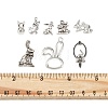 40Pcs 8 Style Tibetan Style Alloy Pendants TIBE-FP0001-16-3