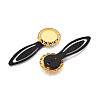 Alloy & Iron Bookmark Cabochon Settings PALLOY-N184-07G-2