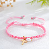 Brass & Imitation Pearl Charm Bracelets LS-PJ9657-11-1