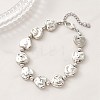 Heart CCB Plastic Beaded Bracelets BJEW-JB13008-02-1