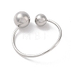 Non-Tarnish 304 Stainless Steel Round Cuff Rings for Women RJEW-G315-03P-3