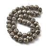 Electroplated Natural Lava Rock Beads Strands G-A251-D01-01J-2