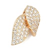 Leaf Brass Micro Pave Cubic Zirconia Enhancer Shortener Bails KK-F934-07D-G-1