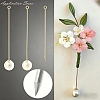 Brass Stick Lapel Pin Clutch Brooch Findings PL-G001-01B-P-4