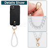   4Pcs 2 Colors Resin Imitation Pearl Beaded Wristlet Straps FIND-PH0008-22-3